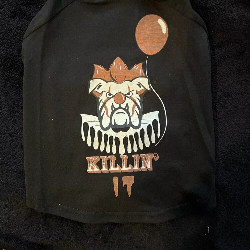 Halloween Dog T-Shirt  "Killing It"  Glow in the Dark